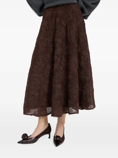 ROTATE BIRGER CHRISTENSEN falda Sun con malla floral