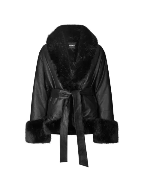 ROTATE BIRGER CHRISTENSEN veste en cuir à fermeture zippée