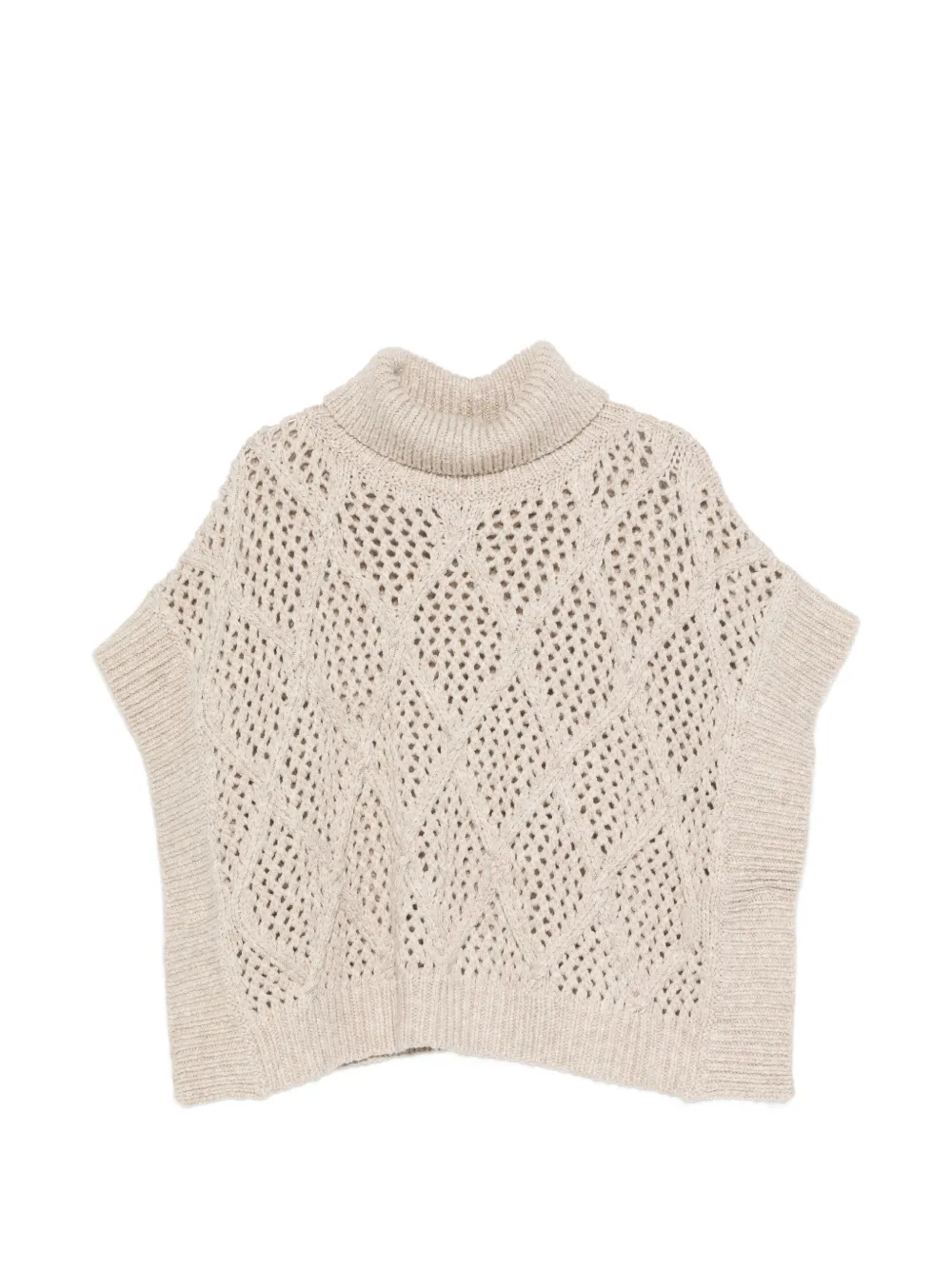 Peserico open-knit turtleneck sweater - Toni neutri