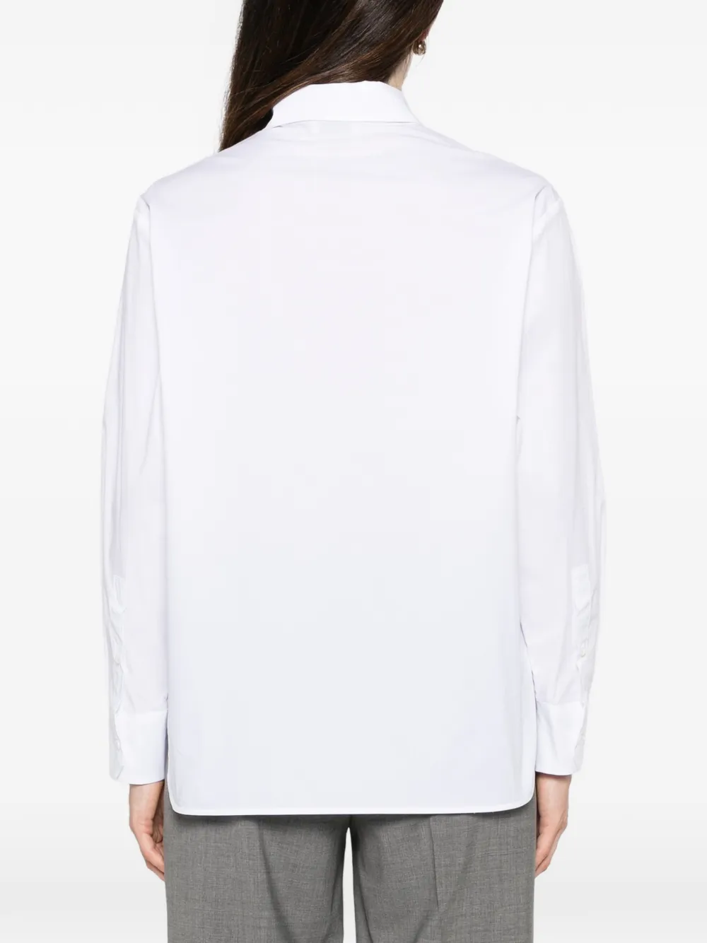 Peserico Blouse verfraaid met kralen en borstzak Wit