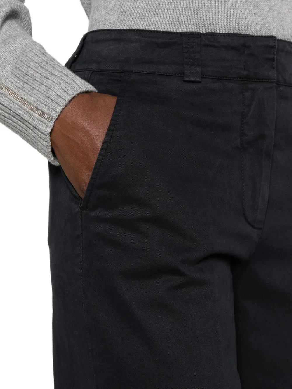Peserico Pantalon met wijde pijpen Blauw