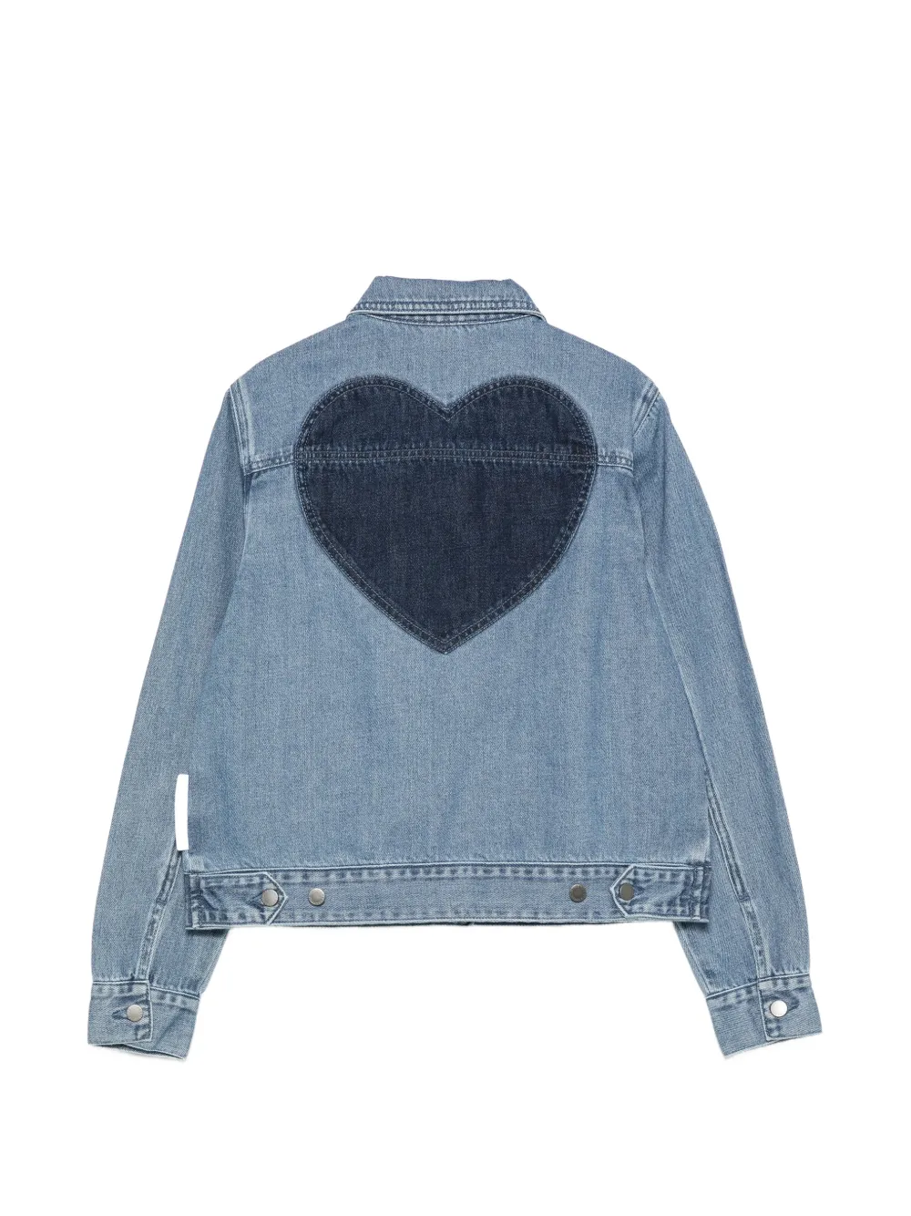 Stella McCartney Kids Denim jack met hart-patch Blauw