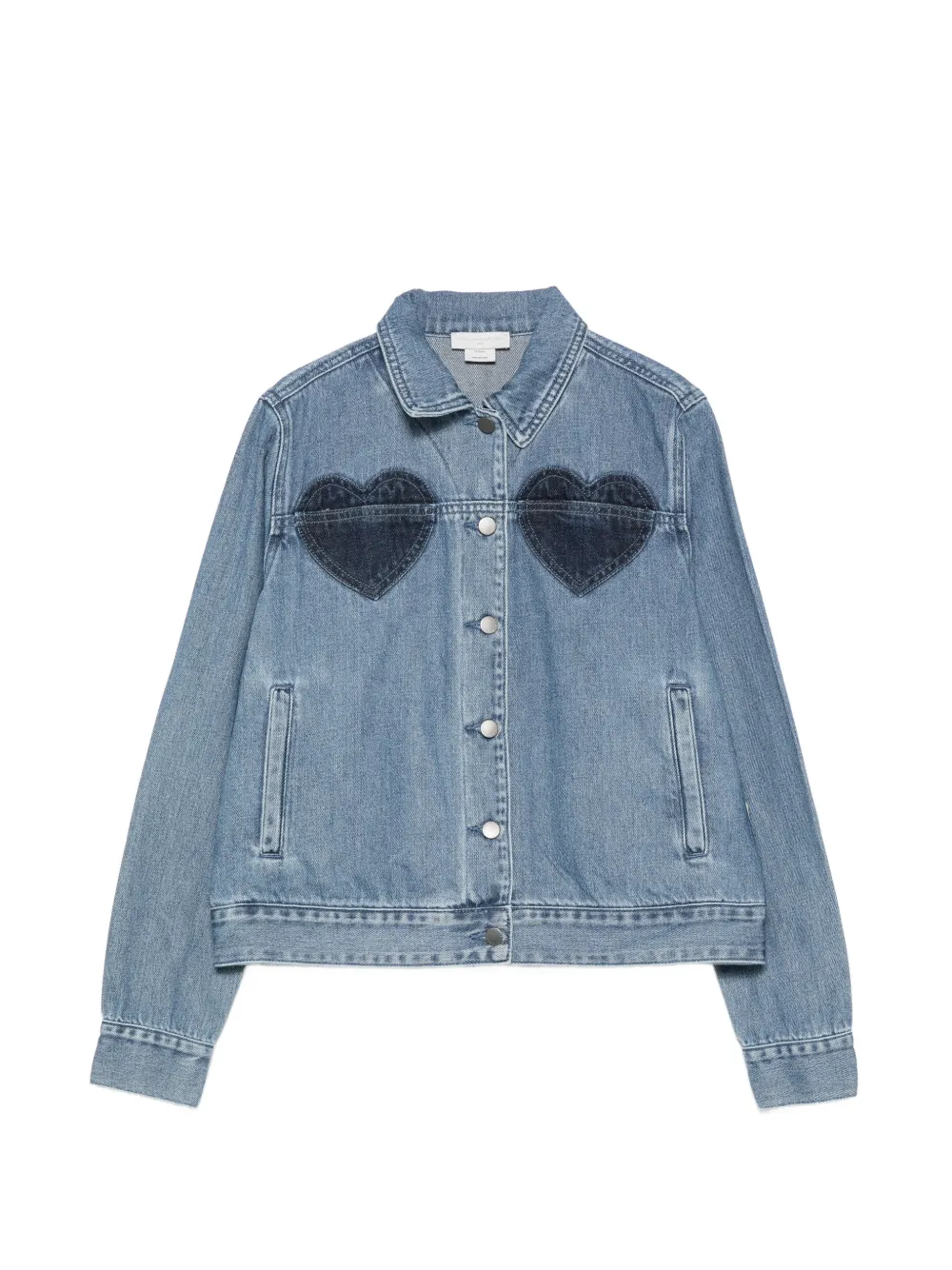Stella McCartney Kids heart-patch denim jacket - Blu