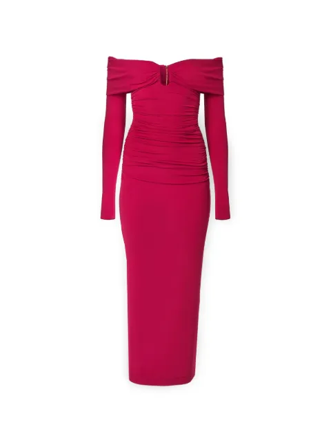 Carolina Herrera Vestido midi decote ombro a ombro