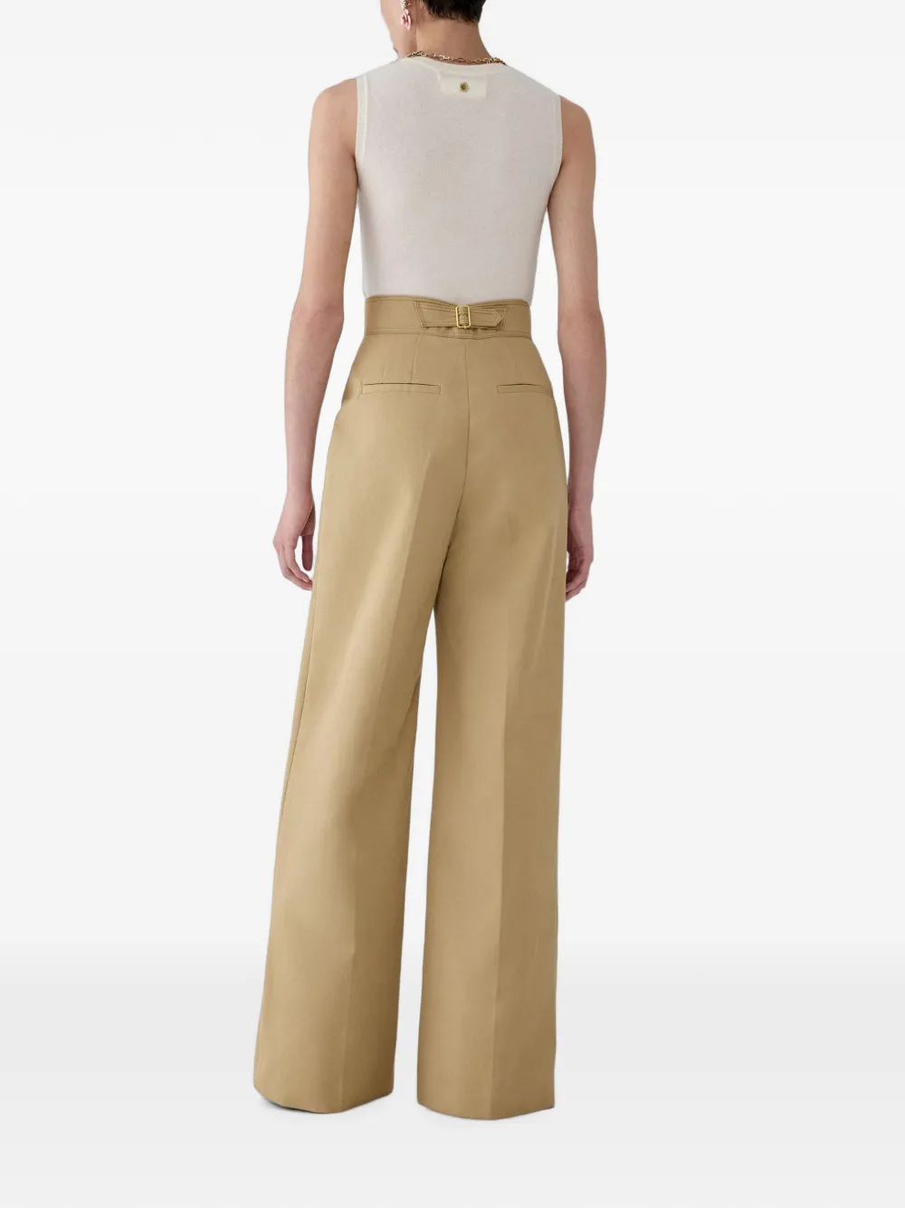Carolina Herrera Kasjmier trui met ronde hals Beige