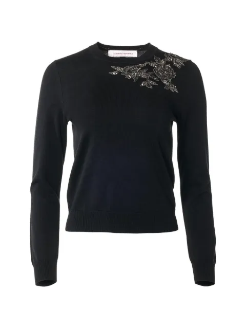 Carolina Herrera floral-embroidered sweater