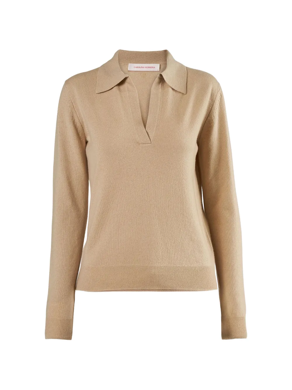 Carolina Herrera Polo-collar Sweater In Neutral