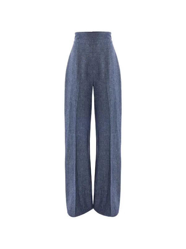 Carolina Herrera Diane Wide-leg Trousers in Blue