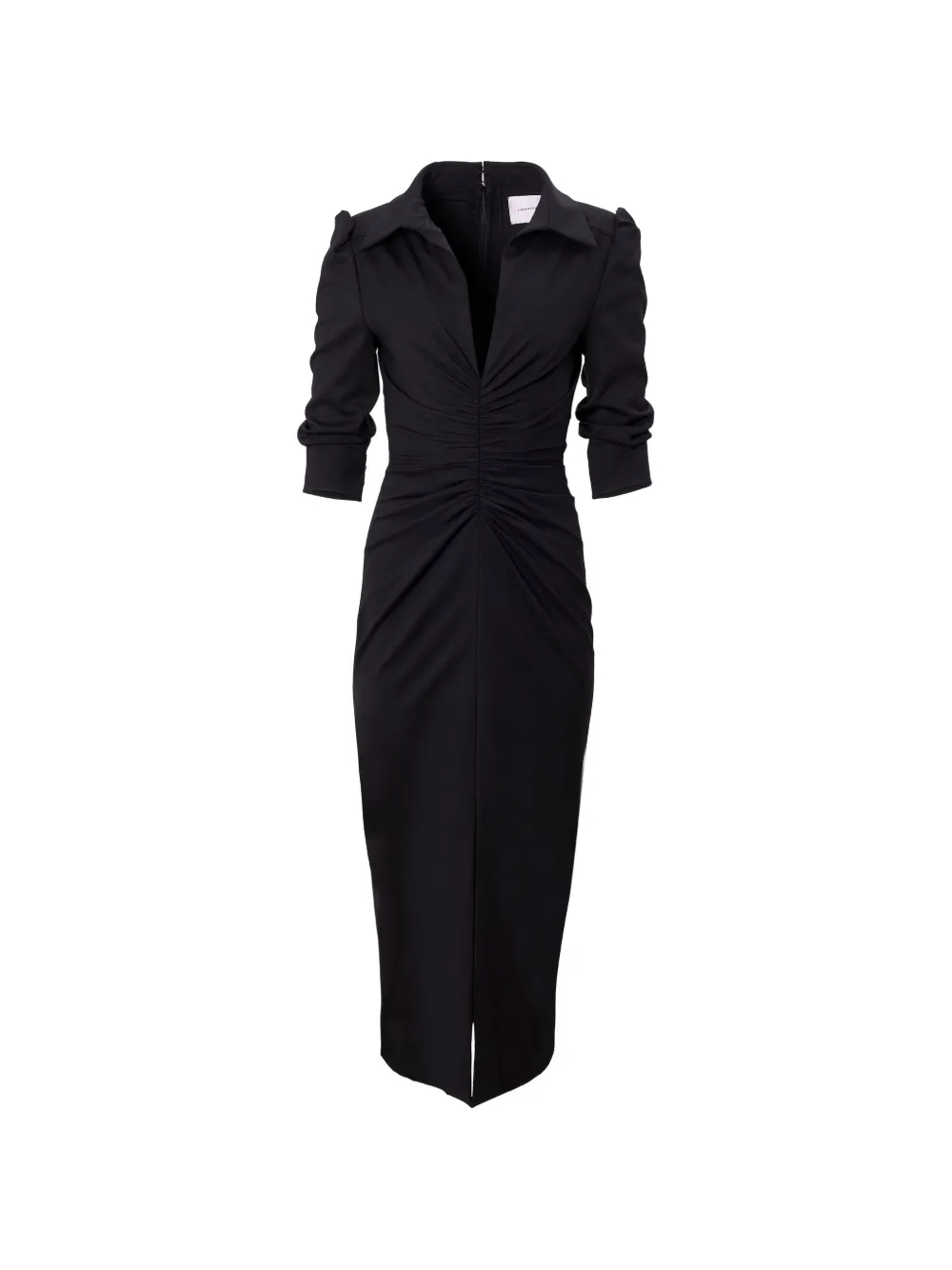Carolina Herrera ruched midi dress - Nero