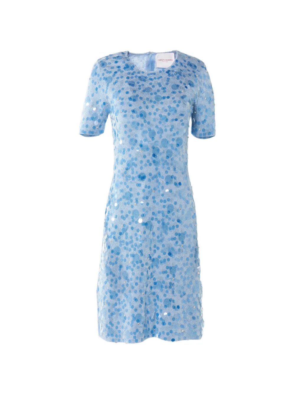 Carolina Herrera Minikleid mit Pailletten - Blau