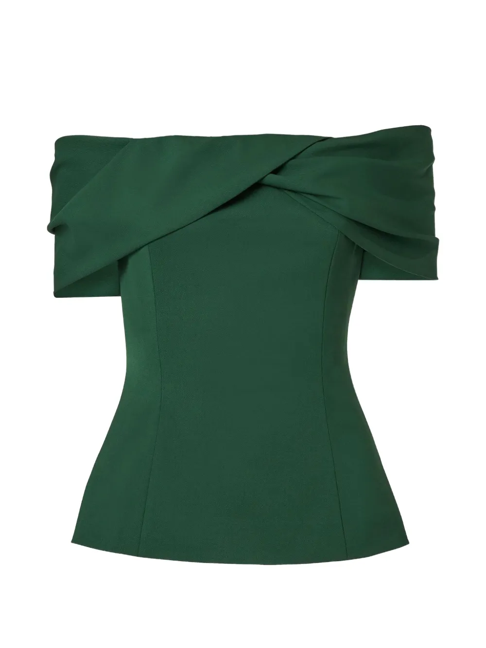 Carolina Herrera draped off-shoulder blouse - Green