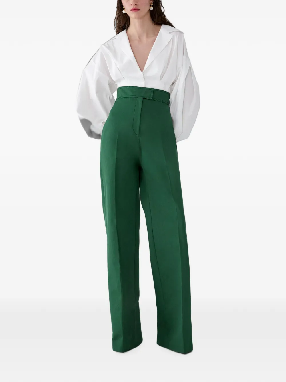 Carolina Herrera Blouse met ballonmouwen Wit