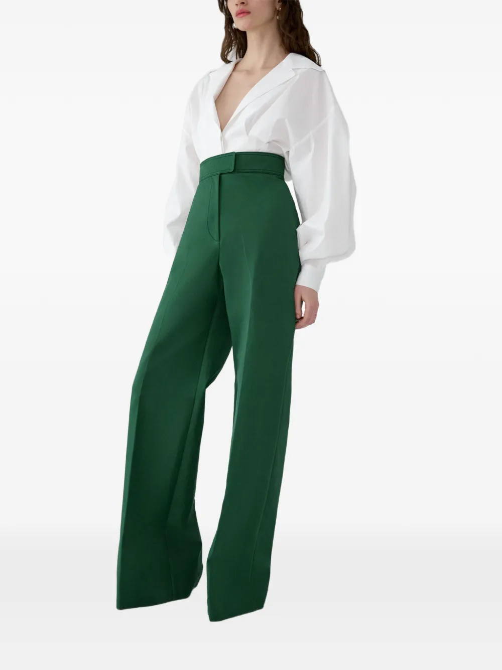 Carolina Herrera Balloon-sleeve Shirt in White, view 3