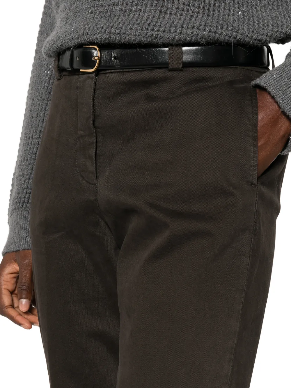 Peserico Cropped broek Bruin