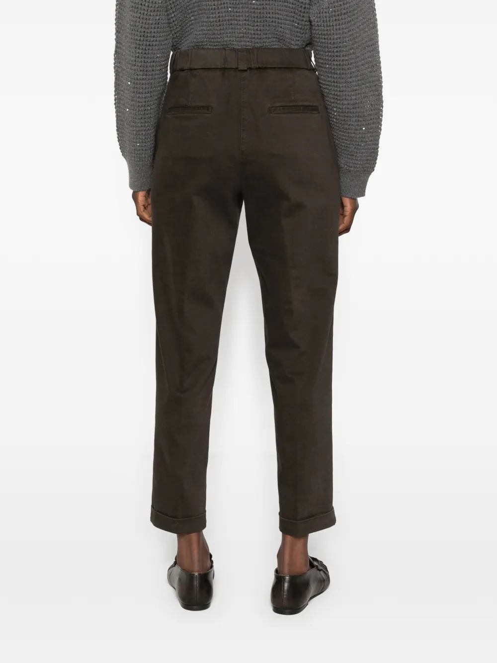 Peserico Cropped broek Bruin