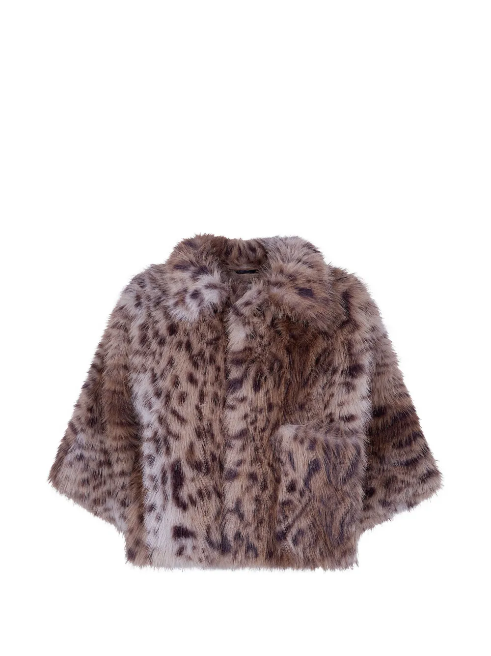 Liviana Conti lynx-motif faux-fur coat