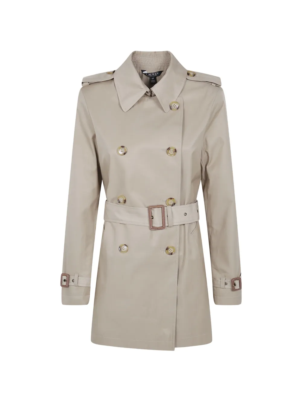 Lauren Ralph Lauren double-breasted belted trench coat - Toni neutri