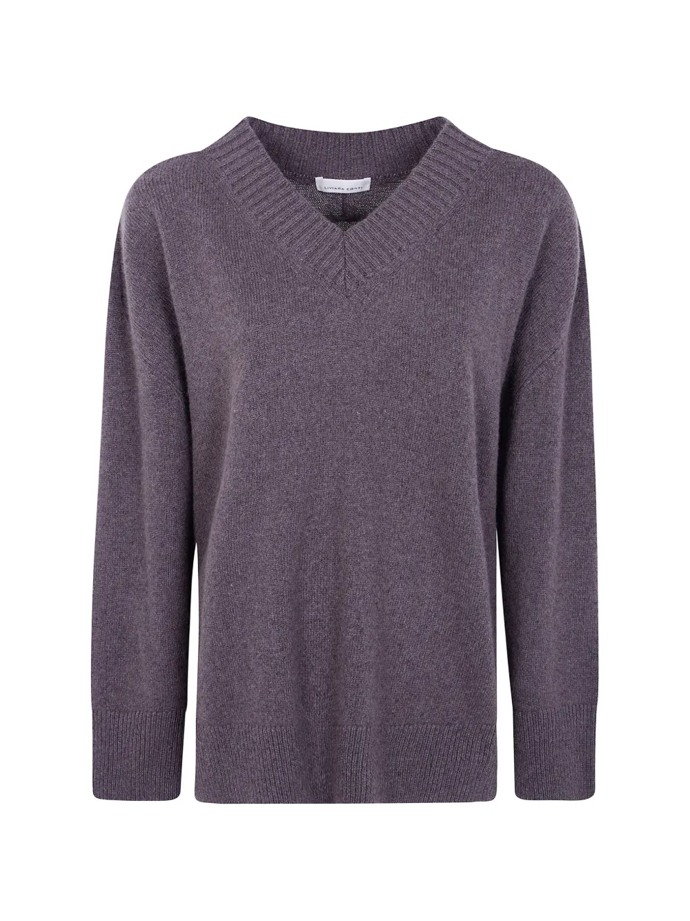 Liviana Conti V-neck long-sleeves sweater - Marrone