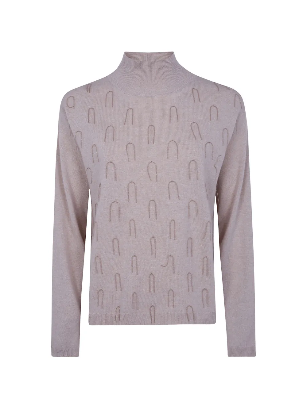 Fabiana Filippi bead-embellished high-neck sweater - Toni neutri
