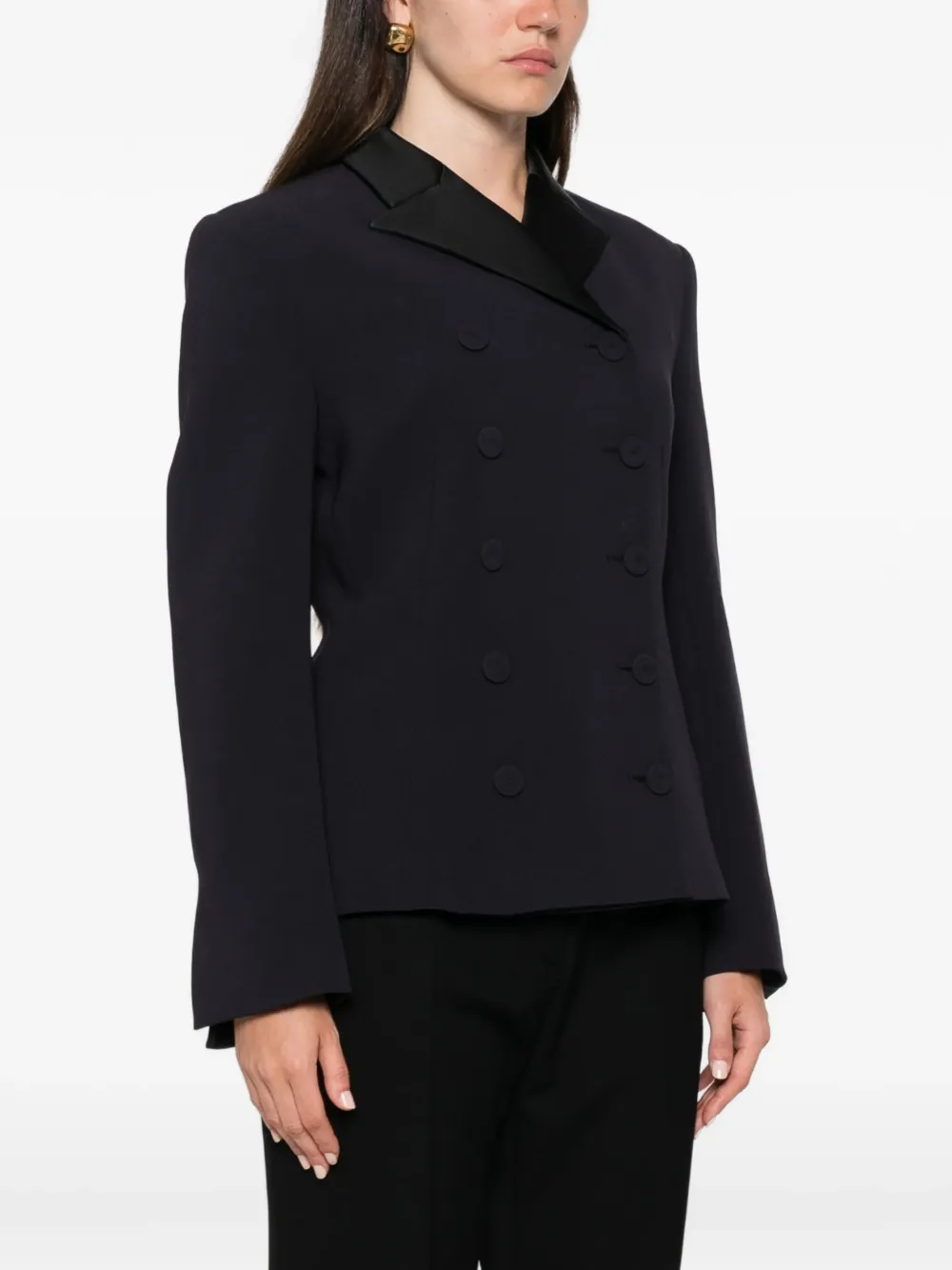 Liviana Conti Blazer met dubbele rij knopen Zwart