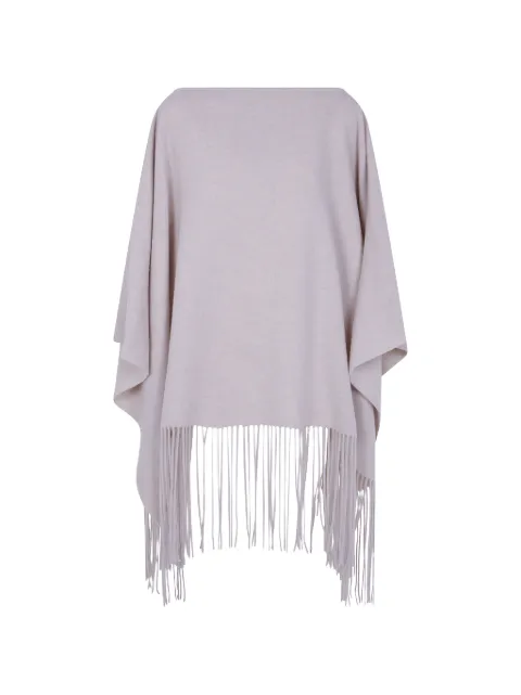 Liviana Conti fringe-trim poncho cape