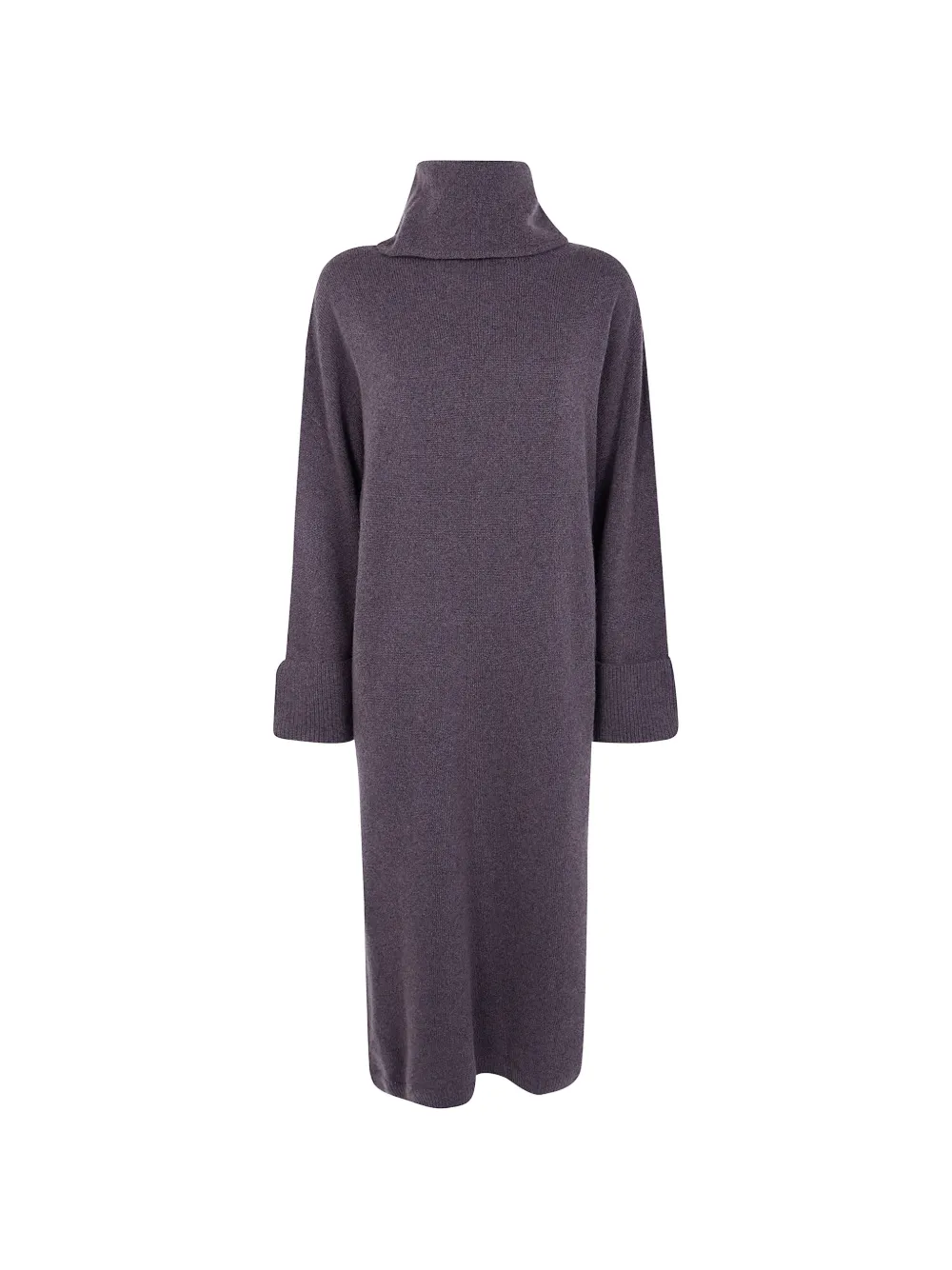 Liviana Conti roll-neck cashmere midi dress Paars