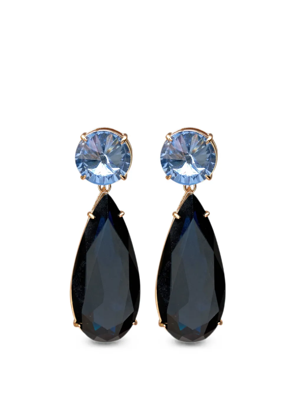 Carolina Herrera crystal-embellished drop earrings - Blu