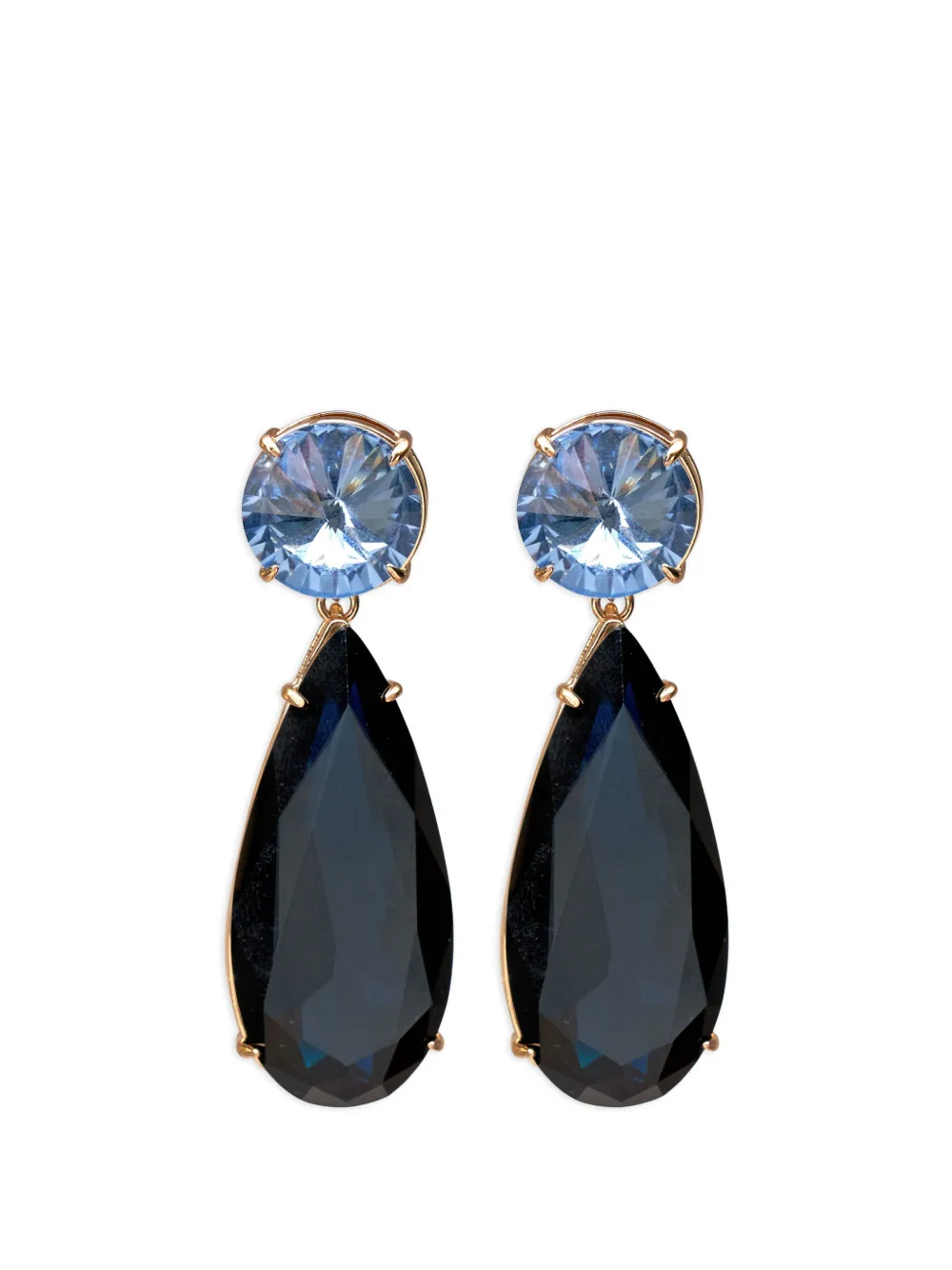Carolina Herrera crystal-embellished drop earrings - Blau