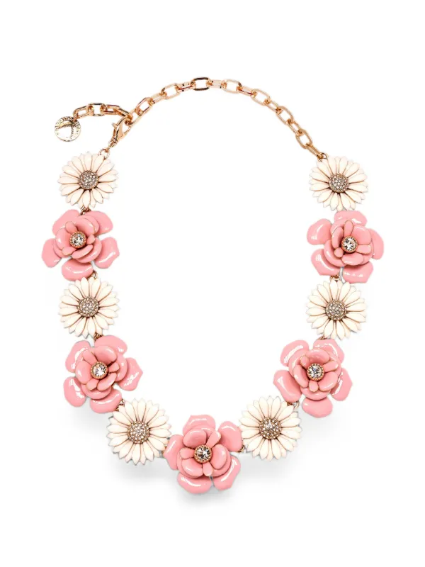 Carolina Herrera Flower Necklace in Pink