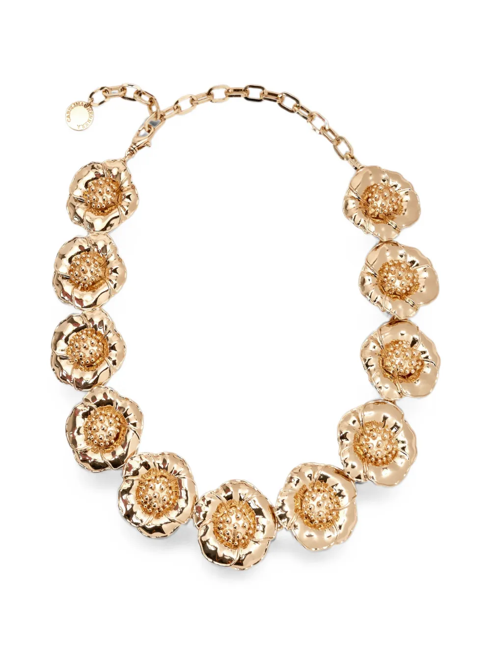 Carolina Herrera sculpted-flower necklace - Gold