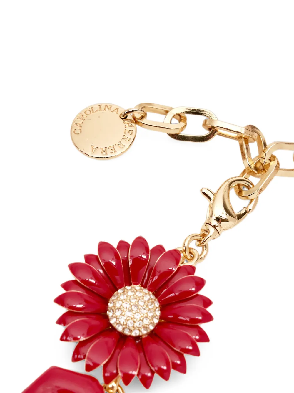 Carolina Herrera Crystal-embellished Necklace in Red, view 3