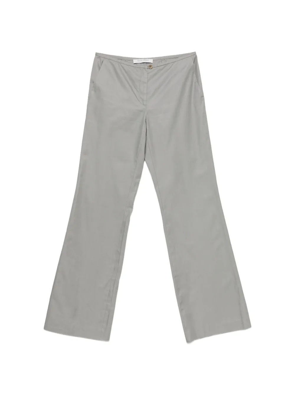 Miu Miu Pre-Owned Pantaloni dritti anni 2000 - Grigio