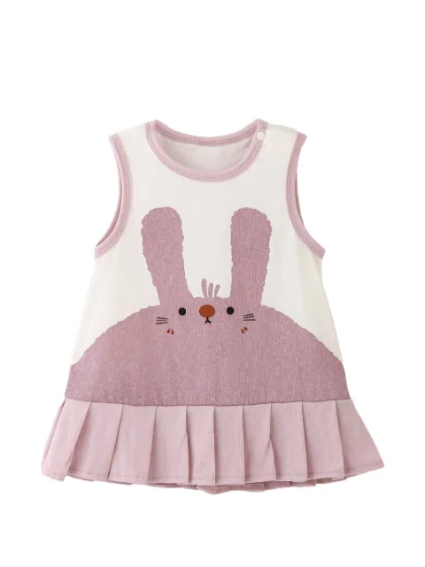 BANBLU bunny-motif pleated dress