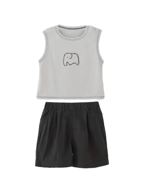 BANBLU elephant-motif tank top and shorts set
