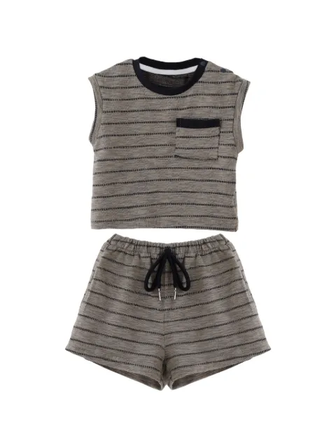 BANBLU striped tank top and shorts set