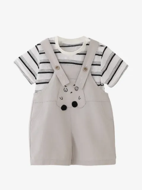 BANBLU striped T-shirt and playsuit set