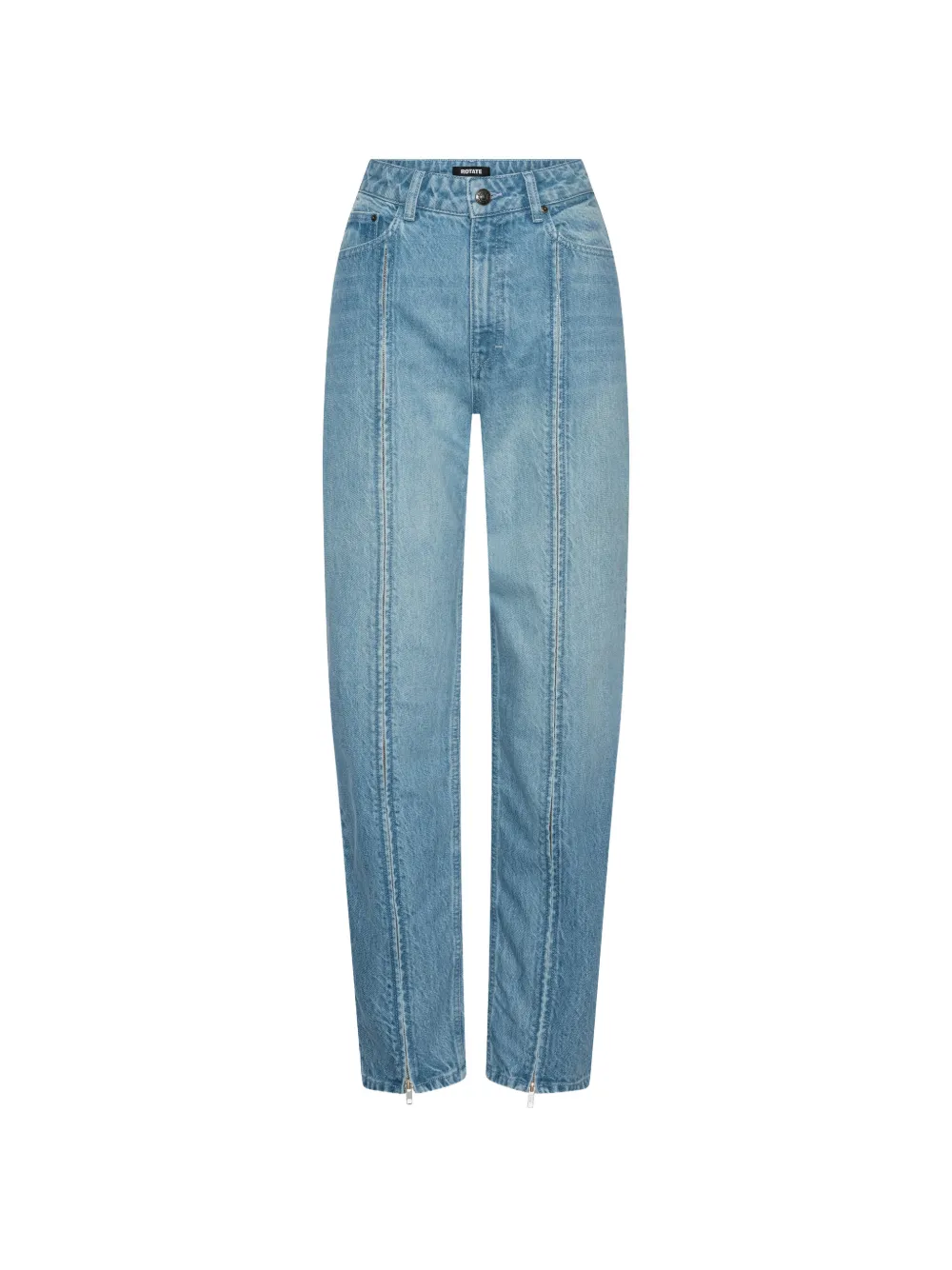 ROTATE BIRGER CHRISTENSEN Jeans dritti con zip - Blu