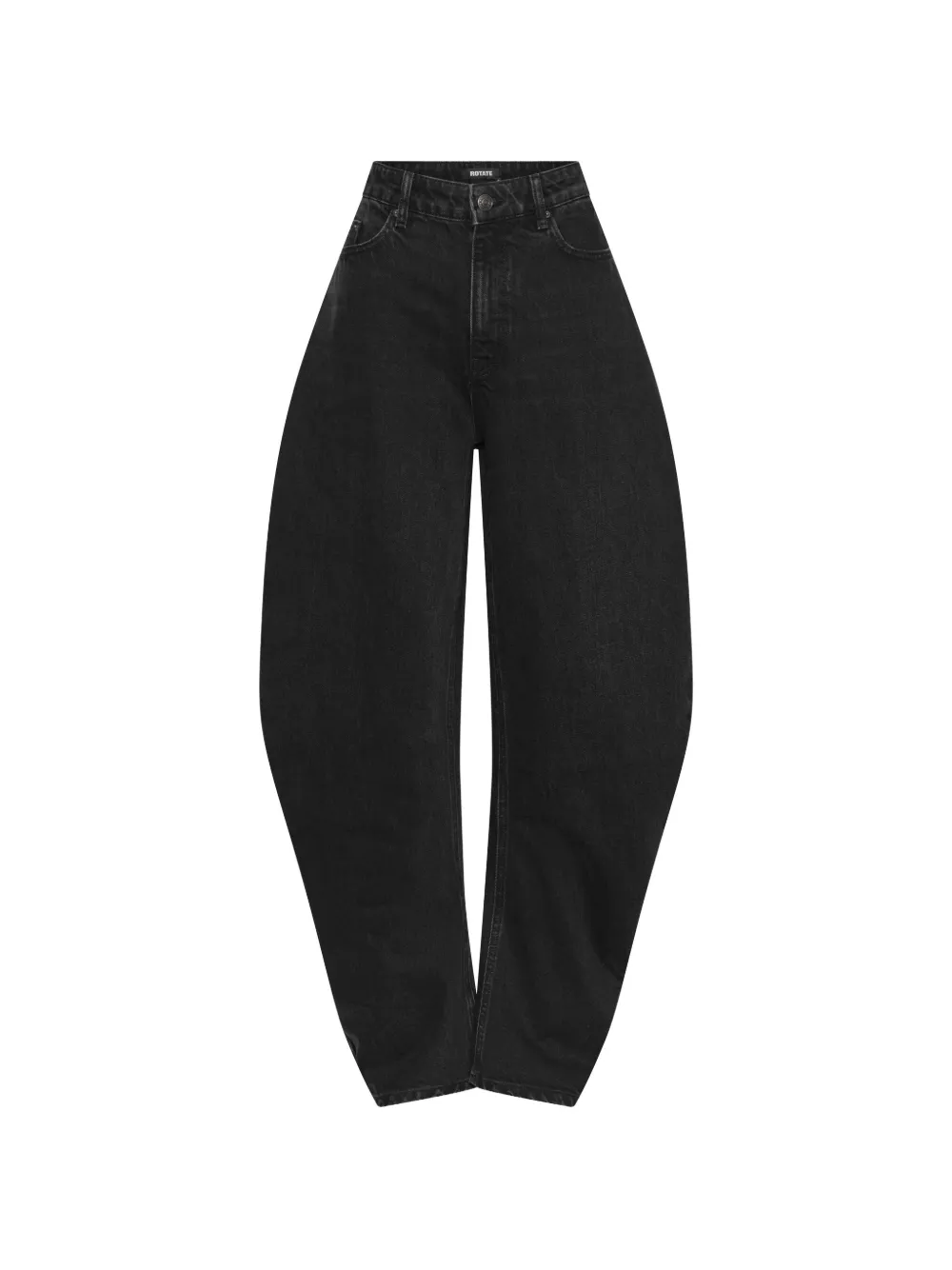 ROTATE BIRGER CHRISTENSEN Jeans barrel drappeggiati - Nero