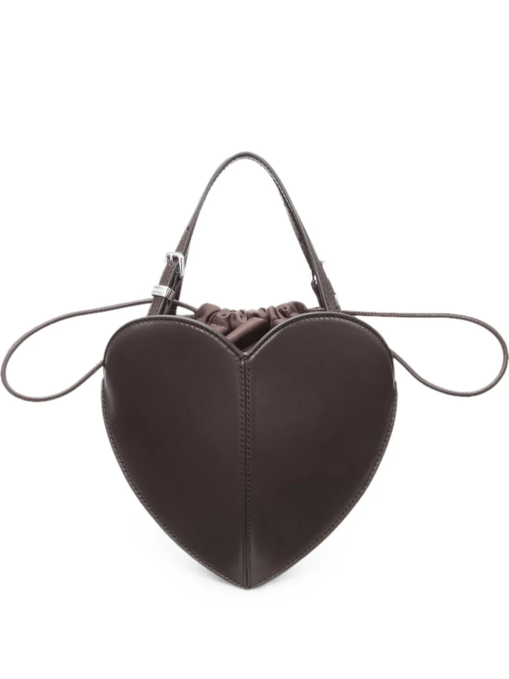 ROTATE BIRGER CHRISTENSEN Borsa Heart in pelle - Marrone