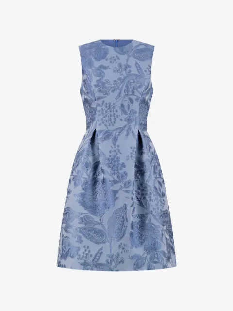 Lela Rose Betsy floral fil coupé mini dress