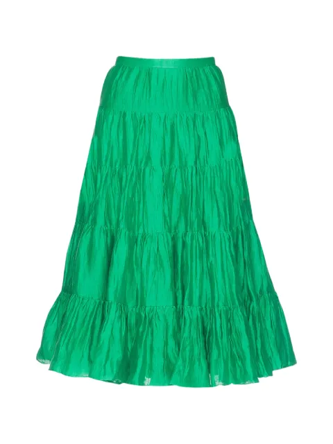 Alexis Ondine tiered crinkled A-line skirt