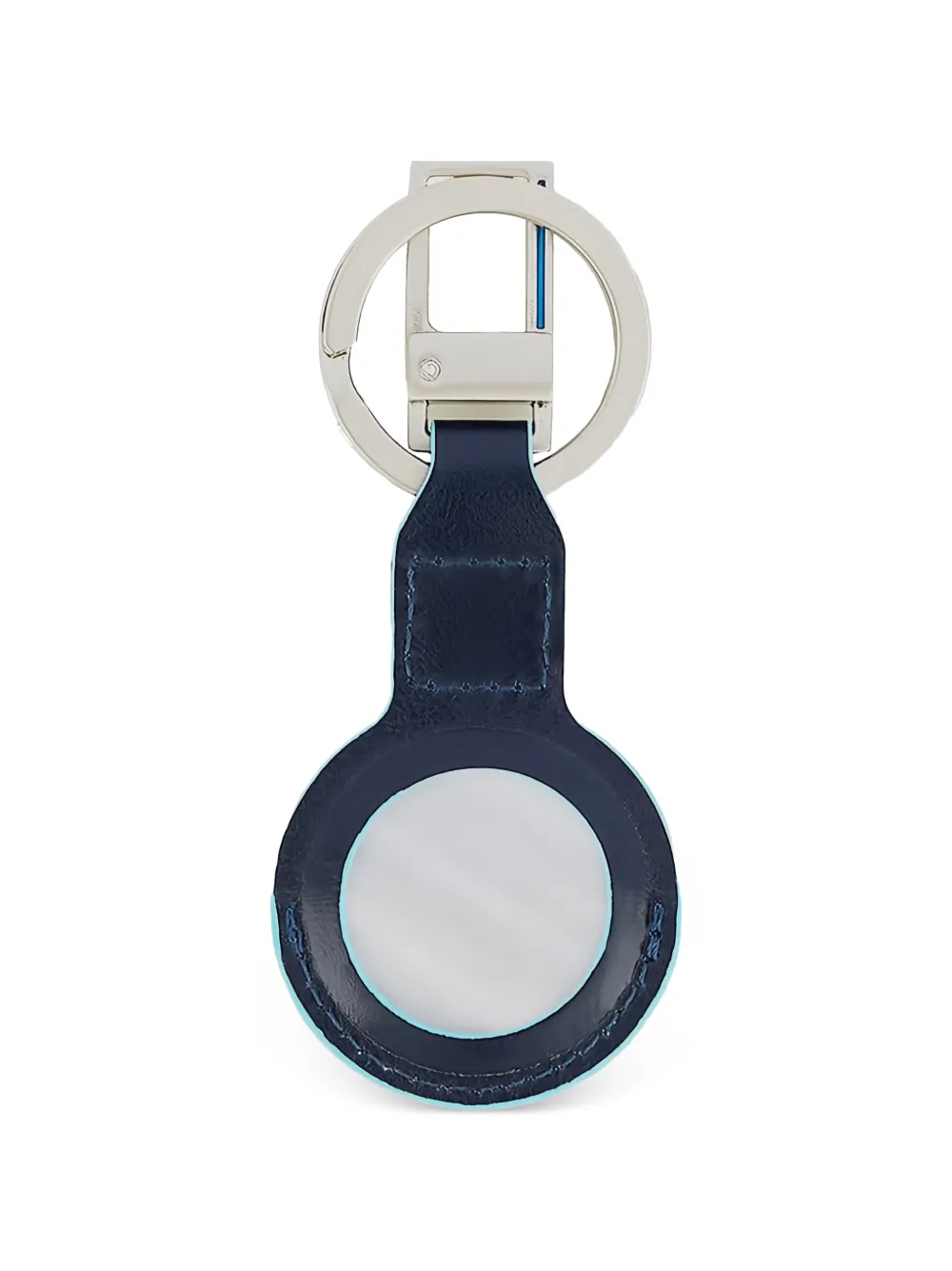PIQUADRO logo-engraved leather keychain - Blau