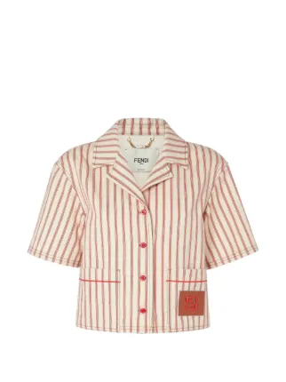 FENDI（フェンディ）ストライプ柄 シャツ FENDI ストライプ シャツ | ニュートラル | FARFETCH JP