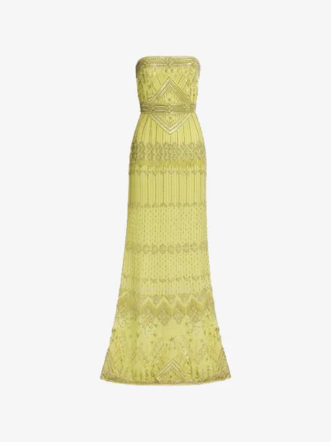 Elie Saab bead-embroidered strapless evening dress