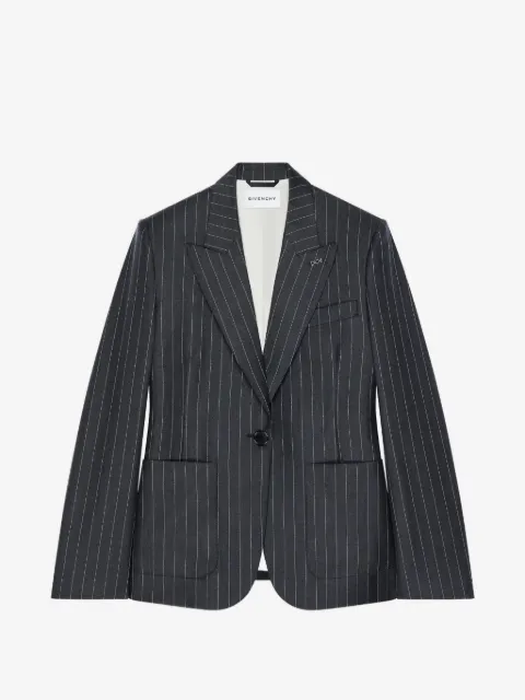 Givenchy pinstriped peak-lapel blazer