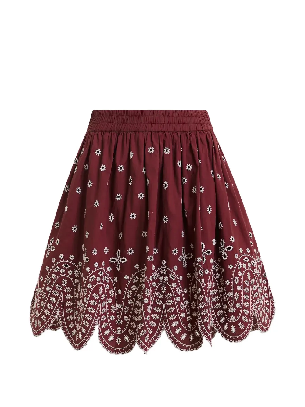 Essentiel Antwerp embroidered mini skirt - Rosso
