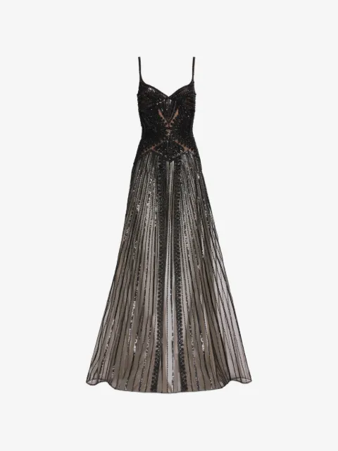 Elie Saab bead-embroidered sequin-embellished dress