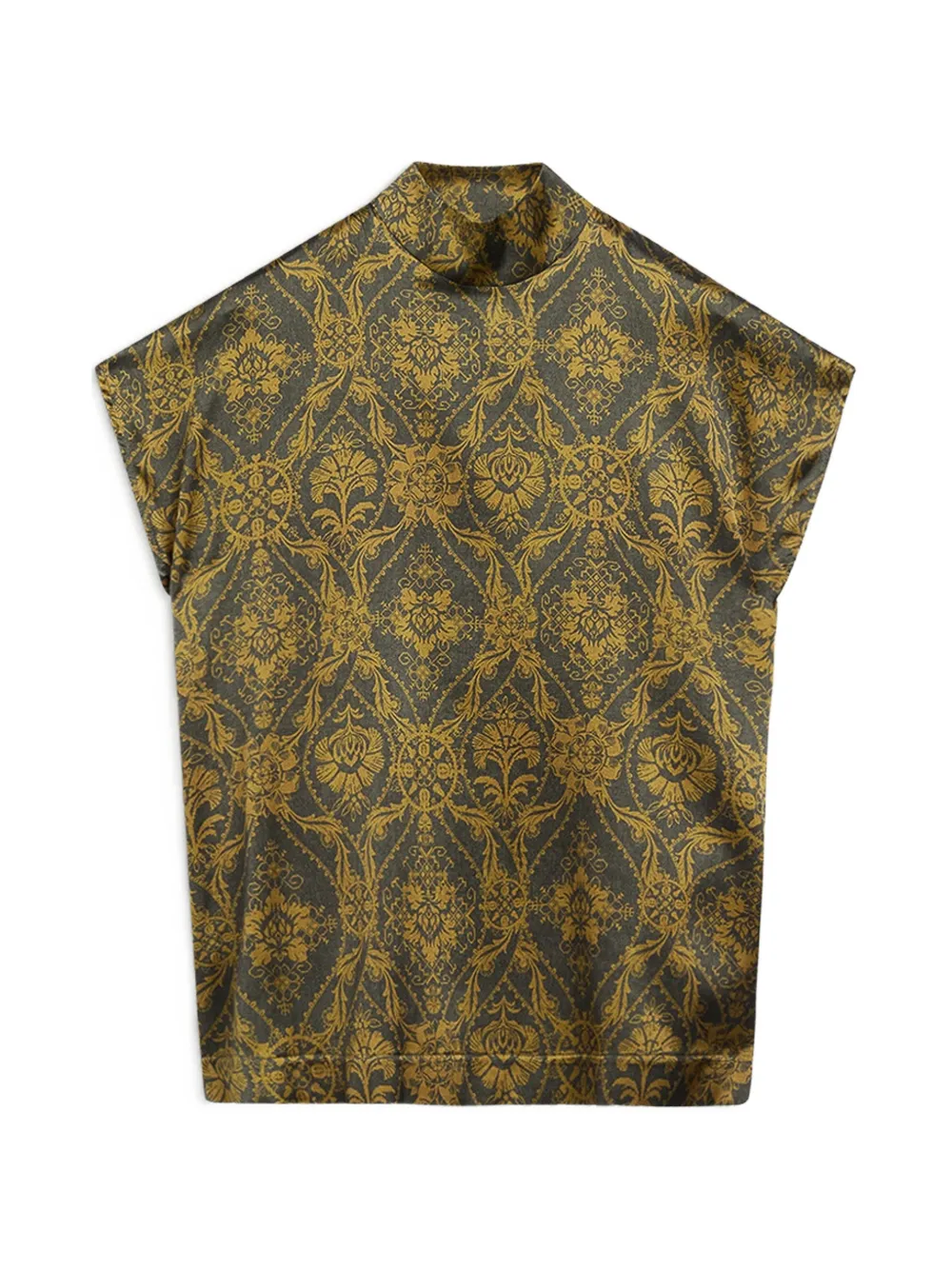 MOMONÌ Ulla printed silk-satin blouse - Verde