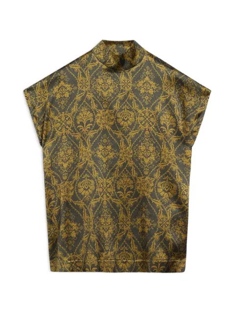 MOMONÌ Ulla printed silk-satin blouse