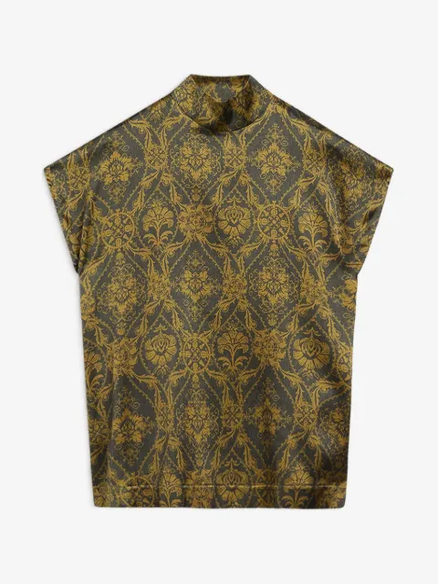 MOMONÌ Ulla printed silk-satin blouse
